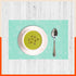VIDA Multipurpose Circles Texture Fridge Mats |Yellow & Teal Combo (45 cm X 30 cm 425 GSM)